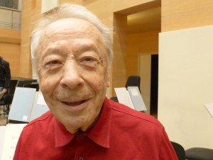 Alberto Zedda en la sala de ensayos de la ORCAM