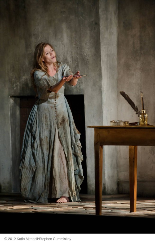 WRITTEN ON SKIN ; Music by George Benjamin ; Barbara Hannigan (as Agnes) ; The Royal Opera ; At the Royal Opera House, London, UK ; 26 November 2012 ; Credit: Stephen Cummiskey / Royal Opera House / ArenaPAL ;