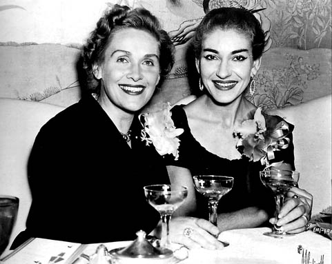 Maria Callas y Elisabeth Schwrazkopf