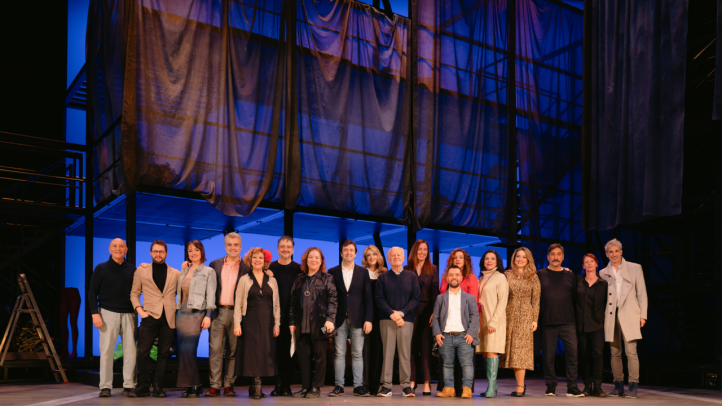 Equipo de "El Bateo" y "La Revoltosa" en el Teatro de la Zarzuela