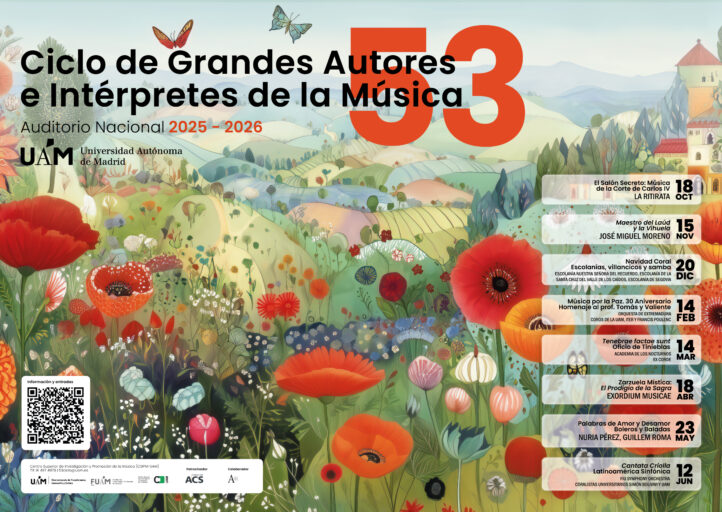 La UPM y la UAM han anunciado sus respectivas programaciones de conciertos de cara al curso 2025/26. Ambos ciclos, que se celebrarán en el Auditorio Nacional de Música a partir del mes de octubre, contarán con intérpretes de primer nivel, que prestarán especial interés a la música española. Además, la oferta se completa con conciertos dedicados a otros repertorios como la lírica, las bandas sonoras, la música coral, y las obras escritas para banda de música. 